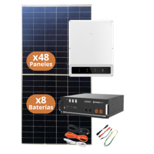 kit solar básico para industrias hÍbrido 30 kw trifásico 4350 kwh x mes